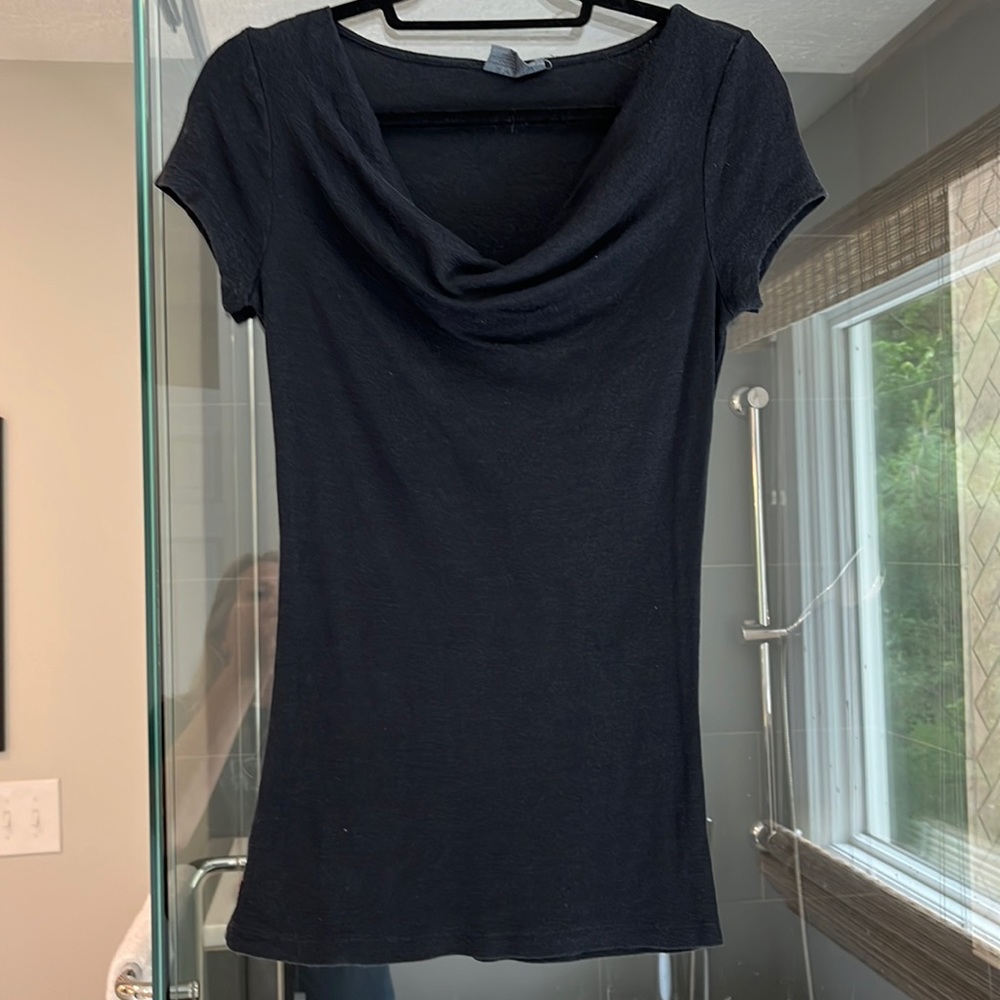 Michael Stars black cowl tee